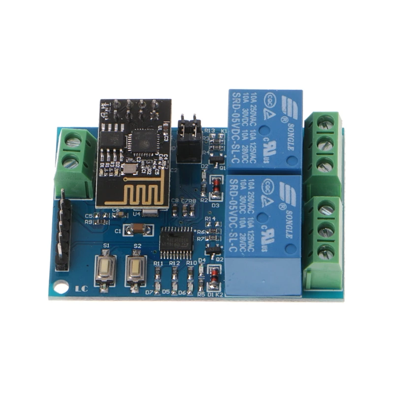 WI-FI триггерный релейный модуль ESP8266 IOT приложение контроллер 2-х канальный для умного дома 5V