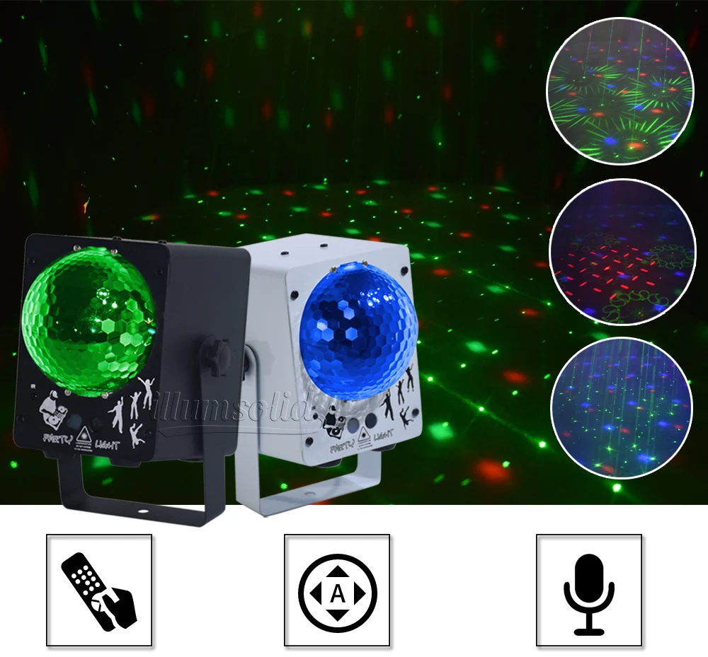 Дистанционное управление Лазерное освещение для дискотеки для дома шоу бар клуб день рождения DJ 4 шт./партия