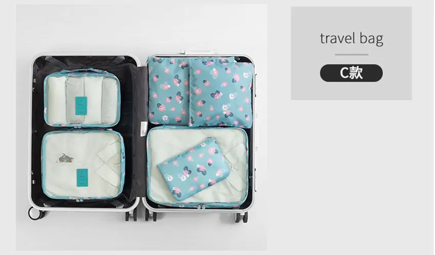 IUX дорожные сумки наборы водонепроницаемый куб для упаковки портативная одежда сортировочный Органайзер сумка для багажа система Прочный