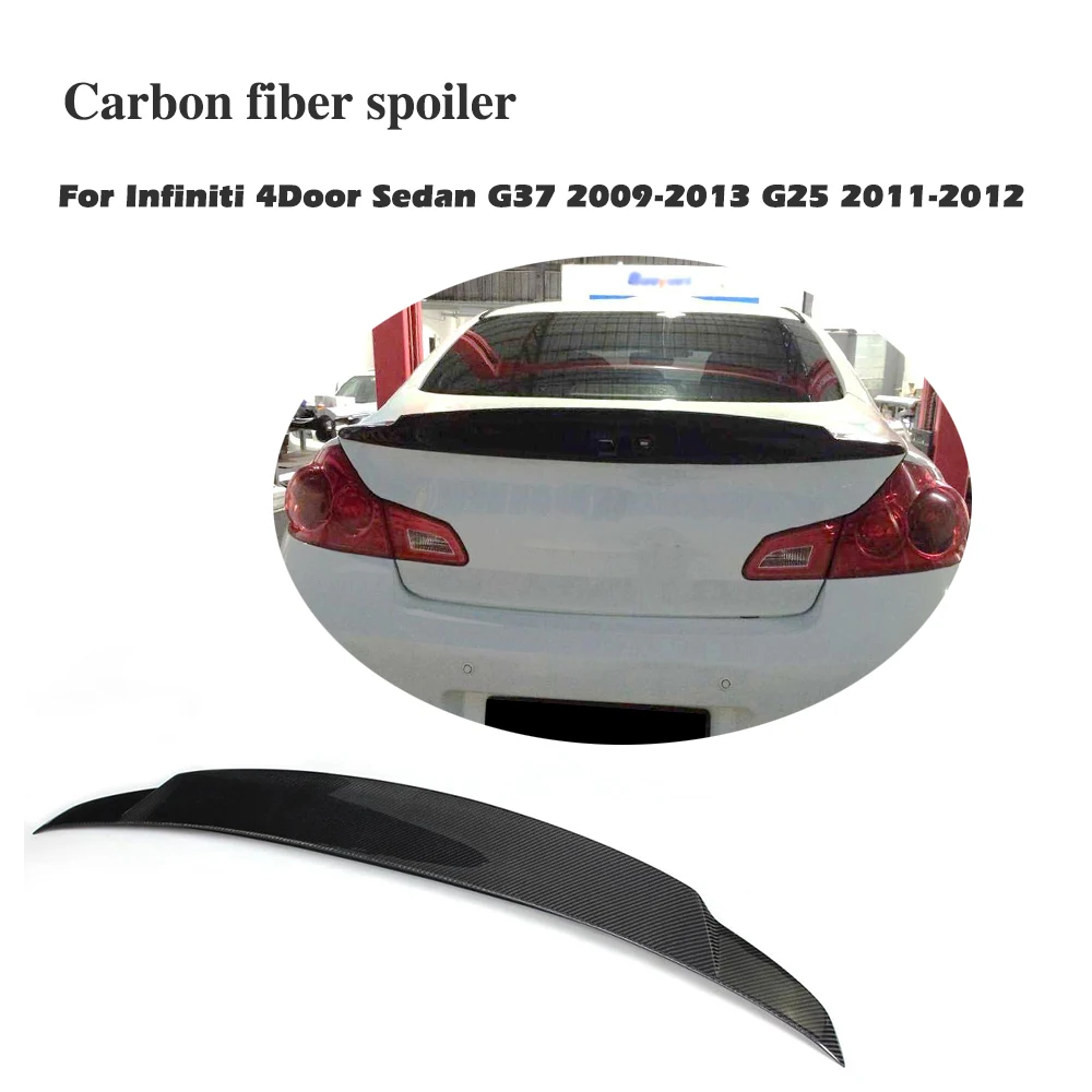 Carbon Fiber Rear Boot Duck Spoiler Wing For Infiniti G37 4 Door