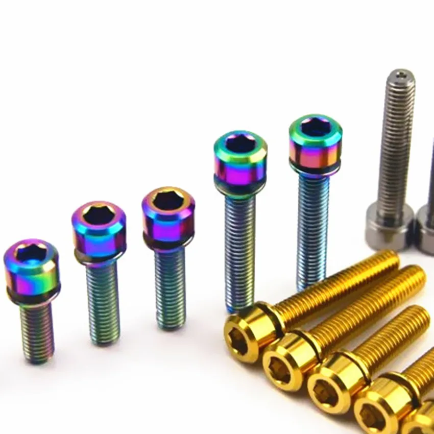 M6 Titanium Bolts M6x20 / M6x25 M6x35 for Bicycle Column Head Hexagonal Socket Ti with Washer Fasteners | Обустройство дома