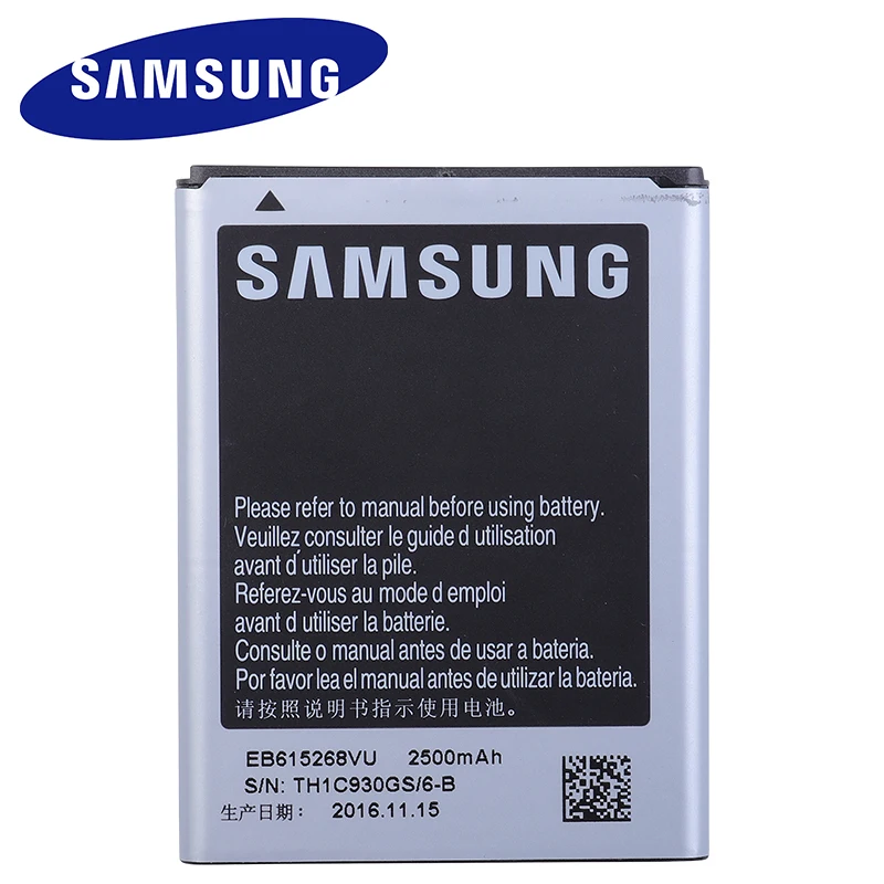 

Original Samsung Battery EB615268VU For Samsung Galaxy Note 1 N7000 i9220 N7005 i9228 i889 i717 T879 2500mAh Replacement Battery