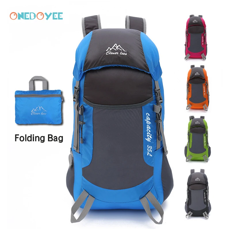 Onedoyee Foldable Hiking Climbing Backpack Waterproof Nylon Folding
