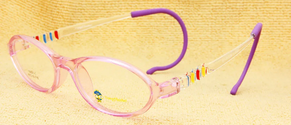 Материал TR90 детские очки с памятью оправы в 46 16 размер легкие Гибкие прозрачные линзы для мальчиков и девочек дети Ботан очки близорукость - Цвет оправы: Pink