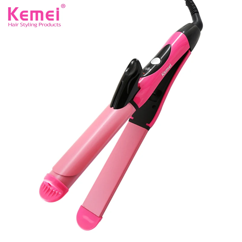 

2 in 1 Hair Straightener Hair Curler Tourmaline Ceramic Straightening Curling 100V-240V