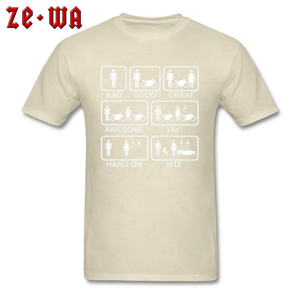  Casual Tops Tees Discount Short Sleeve Men's T-Shirt TpicOriginaltitle Design Thanksgiving Day T-shirts Crewneck Funny Motorbike T Shirt -2498 beige