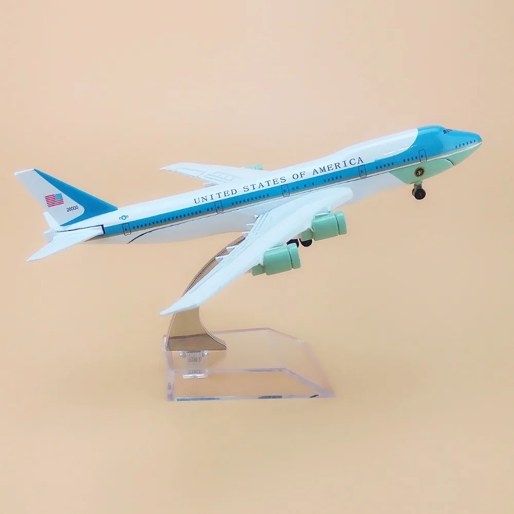 16 см Соединенных Штатов Америки Air Force One B747 Boeing 747 авиакомпании модель самолета