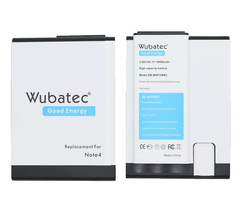 Wubatec 1x Note 4 NFC Расширенный Батарея 10000 мА-ч для samsung Galaxy Note4 N910F N910C N910V N910T N910G+ ТПУ чехол EB-BN910BBE