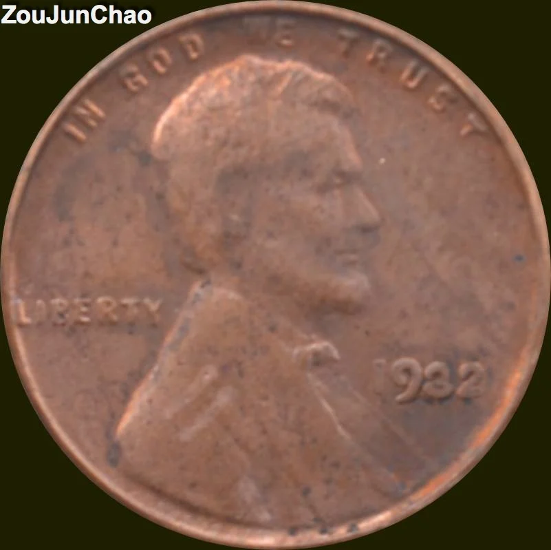 

United States Of America 1932 One Cent Red Copper Copy Coins