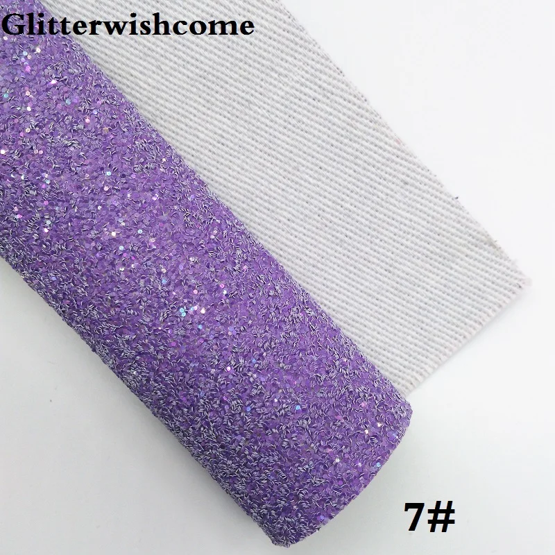 Glitterwishcome 21X29 см A4 размер винил для луков с эффектом блестящей кожи Ткань Винил для луков, GM231A - Цвет: 7