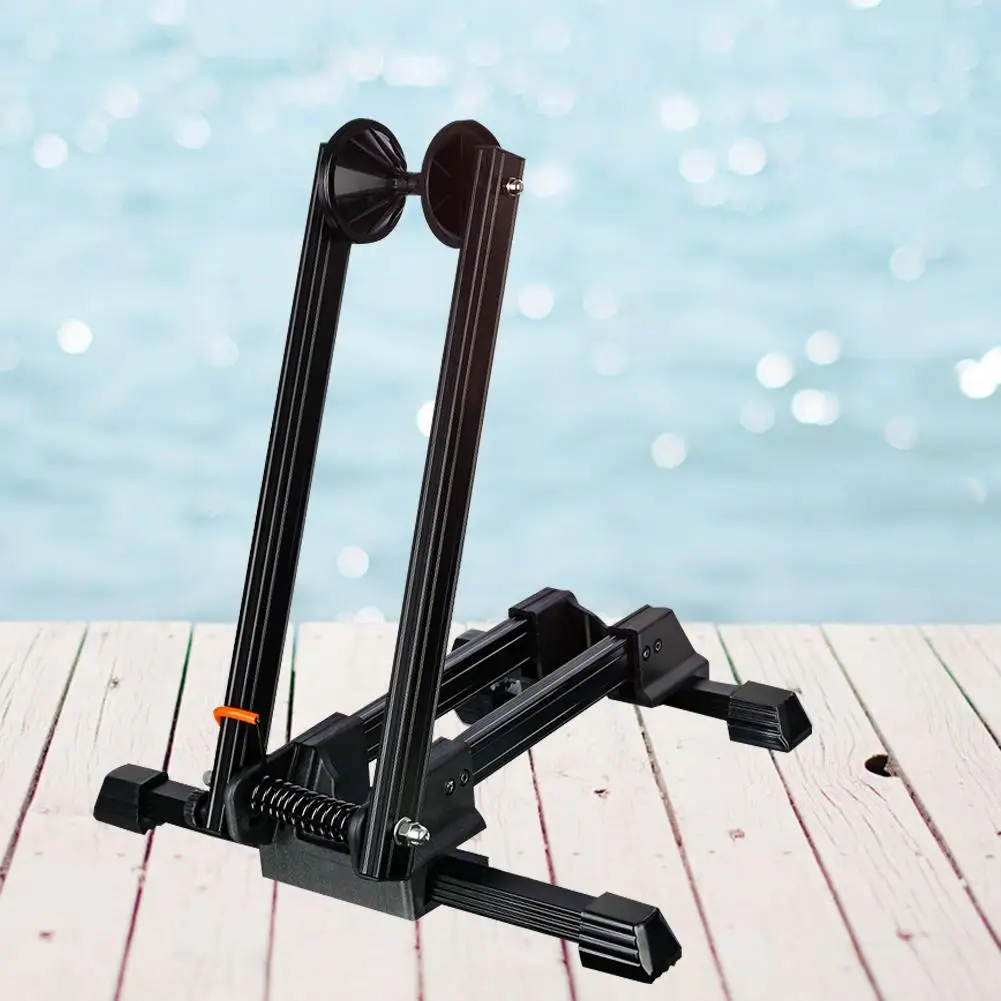 

Portable Aluminum Alloy Double Rod Bicycle Parking Rack Mountain Bike Maintenance Support Frame Light And Small Foldable