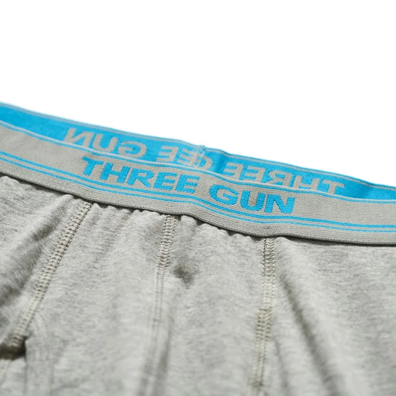 THREEGUN Lycra Cotton Long Johns Men Round Neck Thermal Underwear Breathable Winter Clothes Male Seamless Warm Bottoms Plus Size