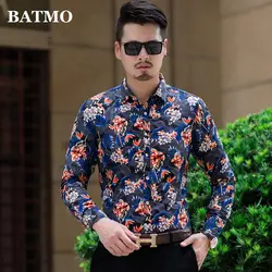BATMO 2019 Новое поступление весна Высокое качество принт повседневные рубашки мужские, мужские модные рубашки, большие размеры M-7XL C627