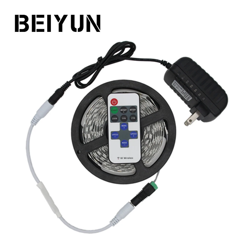 

5630 Dimmable LED Strip 5M 300LED DC 12V Not Waterproof Fita LED Light Strips Flexible Neon Add 2A Power and RF Remote