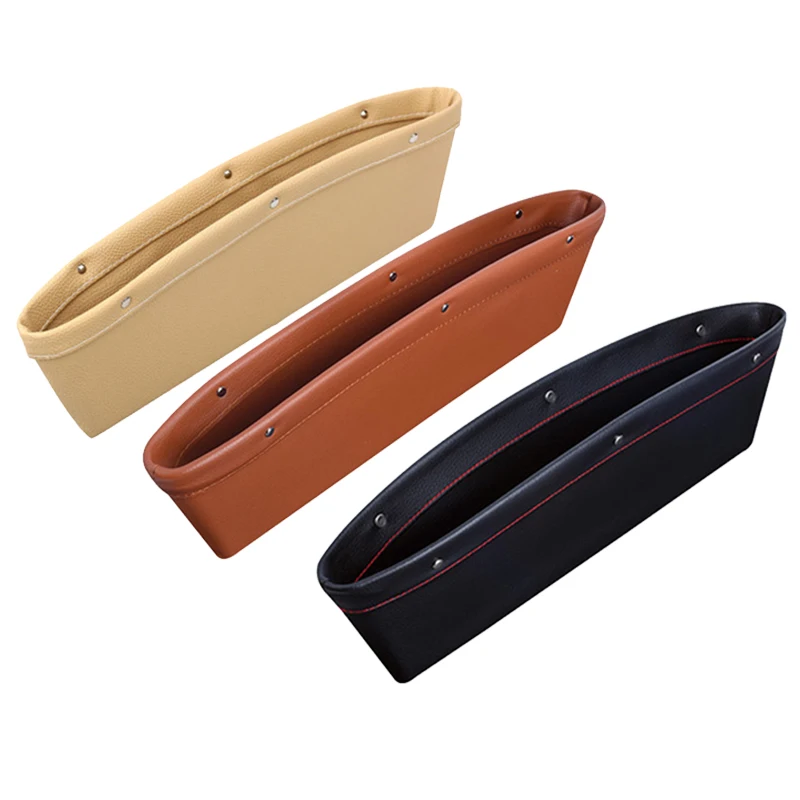 Car Seat Crevice PU Leather Leak-Proof Storage Box for Abarth Mazda 6 CX-5 Kia Ceed Rio 3 4 Cerato Picanto Sorento Mini Cooper