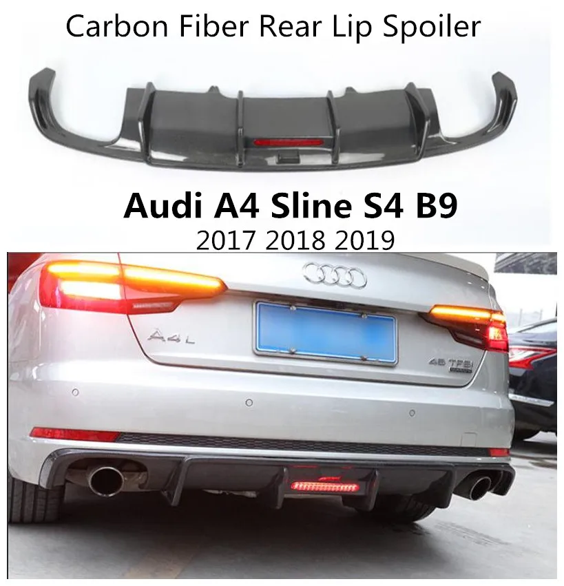 Задний спойлер из углеродного волокна для Audi A4 Sline S4 B9 2017 2018 2019 высококачественный