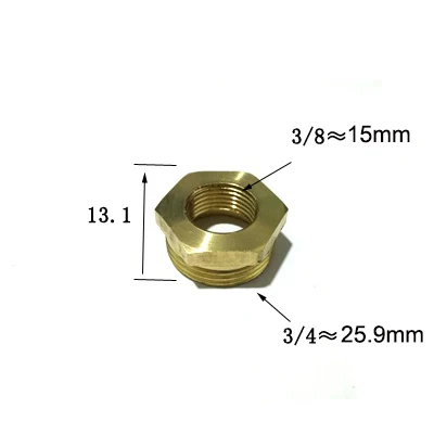 1/" 1/4" 3/" 1/2" 3/" 1" BSP штыревой К гнездовой резьбе латунный редуктор втулка редукционный трубный фитинг соединитель Адаптер - Цвет: 03-06