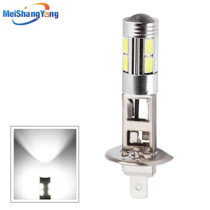 H1 светодиодный лампы Супер яркий белый 10 5630 SMD Led Автомобильные светодиодные s