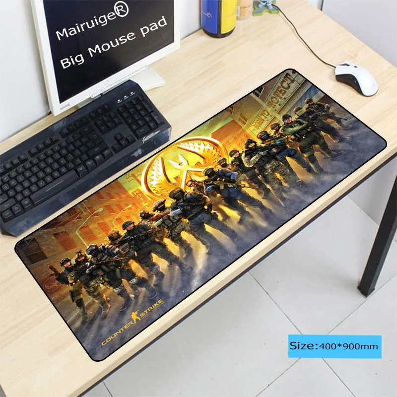 Mairuige 90X40CM Counter Strike Gaming Mouse Pad Locking Edge Large Mouse Mat PC Computer Laptop Mo