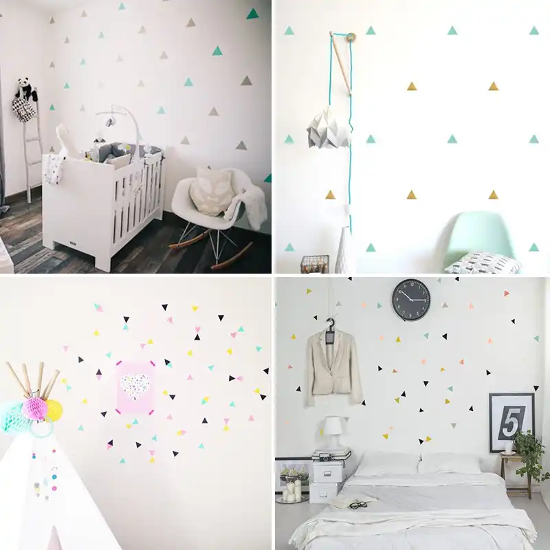 Adesivi Decorativi Per Camerette Per Bambini Piccoli Triangoli Adesivi Murali Camera Da Letto Per Bambini Adesivi Murali Per Bambini Adesivi Murali Aliexpress