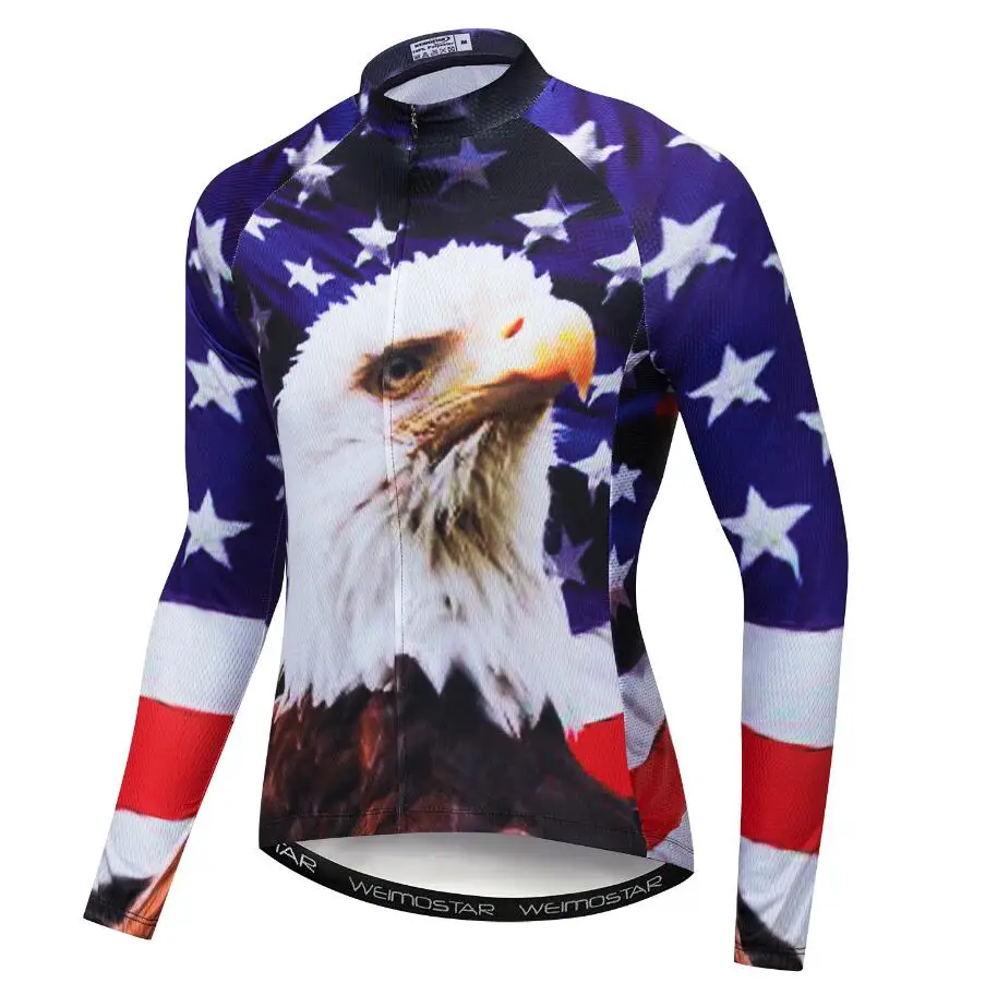 США, профессиональная команда, светоотражающая футболка для велоспорта, с длинным рукавом, для мужчин, MTB, одежда для велоспорта, Ropa Ciclismo, Канада, для шоссейного велосипеда, Майки - Цвет: 12