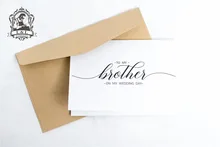 c5-Wedding Card - to my brother/sister- Sweet Love Note On Our Wedding Day - Anniversary or Valentine Thank You your slave our brother