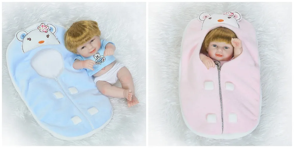 25 см всего тела силиконовые куклы для новорожденных и малышей игрушка мини-Прекрасный новорожденных близнецов для мальчиков и девочек