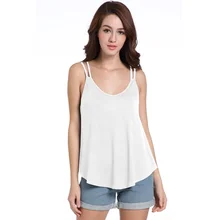 Nouveau 2018 été femmes débardeur hauts noir blanc rouge bleu Camis licou Camis misole Style Sexy sans manches gilet Slim hauts blancs Femin(China)