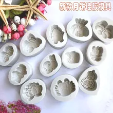 Desenhos animados série lua bolo molde coelho bênção molde diy ferramenta de cozimento