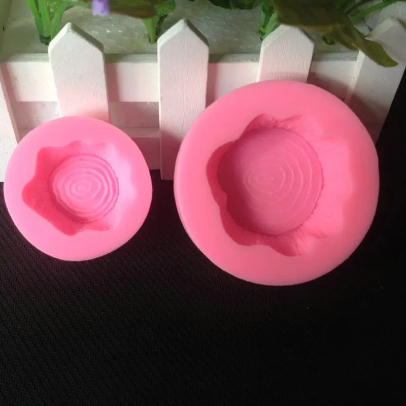 pink 2 шт./компл. ремесло формы для пирожных пня дерева DIY Дерево Форма силиконовые формы для форма для выпечки помадной глазури изделия печь мыло сахар украшение инструмент - Цвет: pink