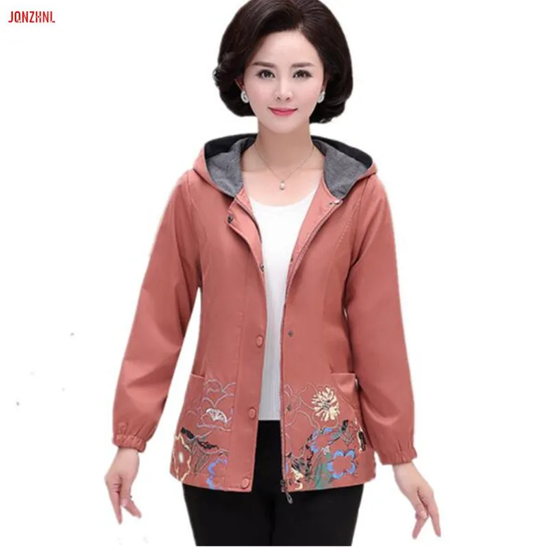 Autumn Spring Large size Windbreaker Jacket Loose Casual