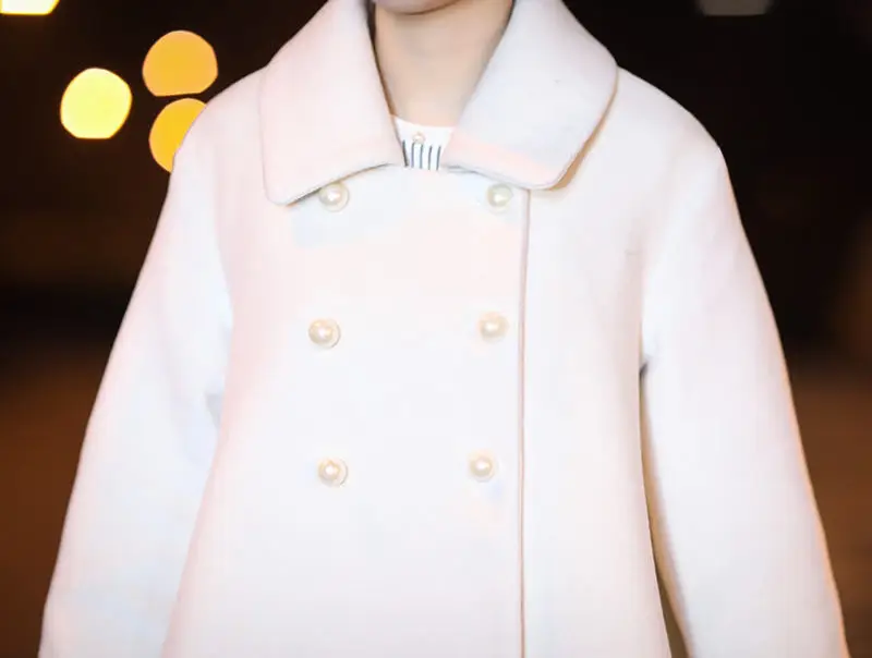 Белое шерстяное женское осенне-зимнее двубортное пальто, стильное Женское шерстяное пальто, манто Femme Hiver, длинная парка, пальто C4841