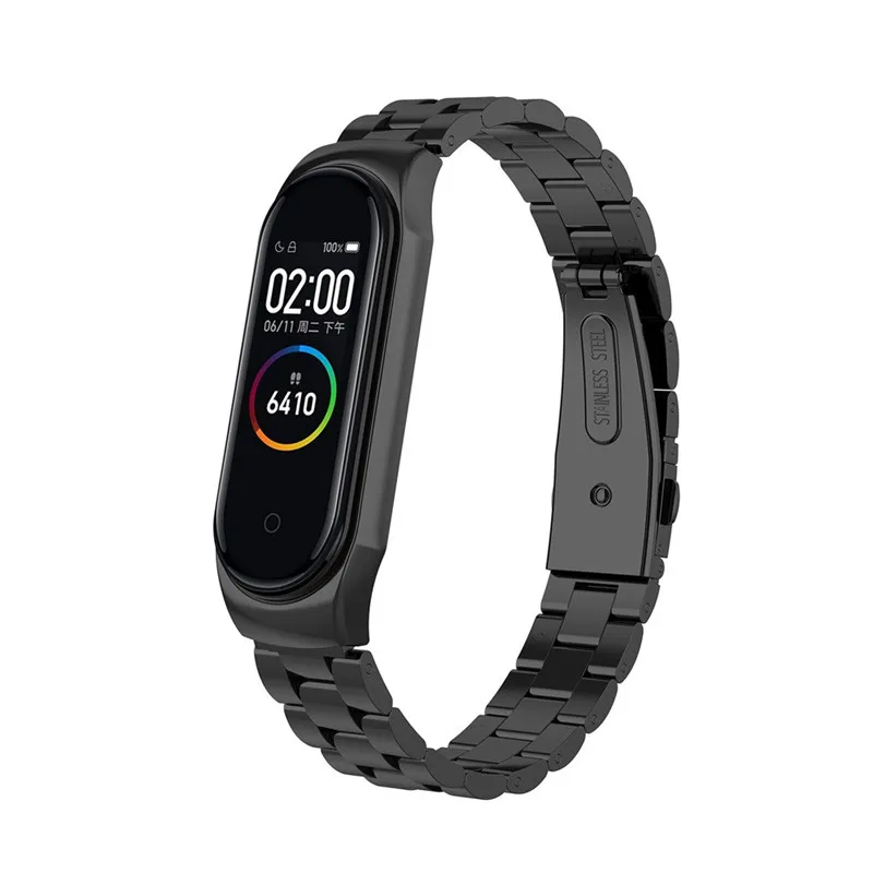 

HIPERDEAL Smart Accessories On Wrist Wrist Strap For Xiaomi Mi Band 4 Luxury Fashion Stainless Steel Wrist Strap Metal Wristband