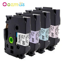 4 шт Tz лента 12 мм слоистое безосколочное P touch возможна печать на ленте для Brother PT-H100 PT-H110 PT-D200 PT-D450 принтер этикеток ленты