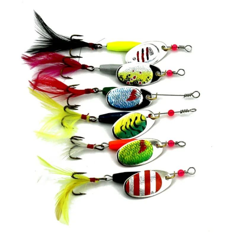 6 Pcs/Set Fishing Lures Metal Sequins Bait Bionic Fishing Bait Fishing