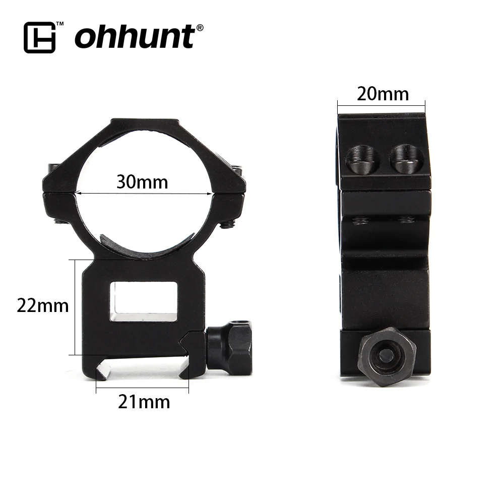 Ohhunt 2 шт. тактический 30 мм Пикатинни Вивер база для рейки высокий профиль Прицела