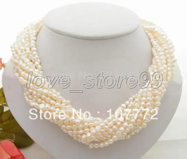 

Wholesale fast Excellent ! 12S Frash Water Cultural Pearl Necklace
