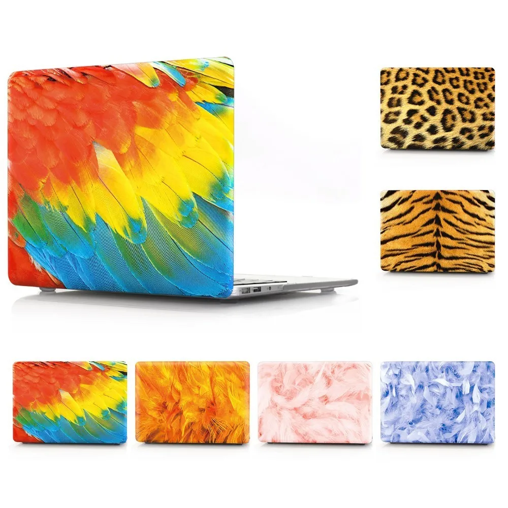 

Feather Print Color Laptop Case Notebook Sleeve For MacBook New Pro 13 15 For Macbook Air Retina Pro 11 12 13 15 Inch Touch Bar