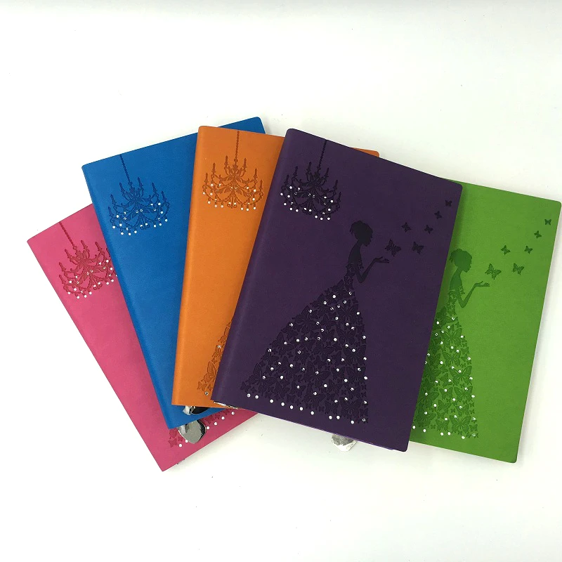 

RuiZe korean rainbow notebook agenda 2019 2020 A5 leather diary journal note book paper stationery supplies