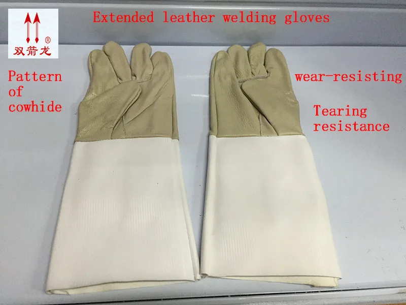 

High quality long style welding gloves safety protective wear-resisting High temperature resistant canvas working gloves