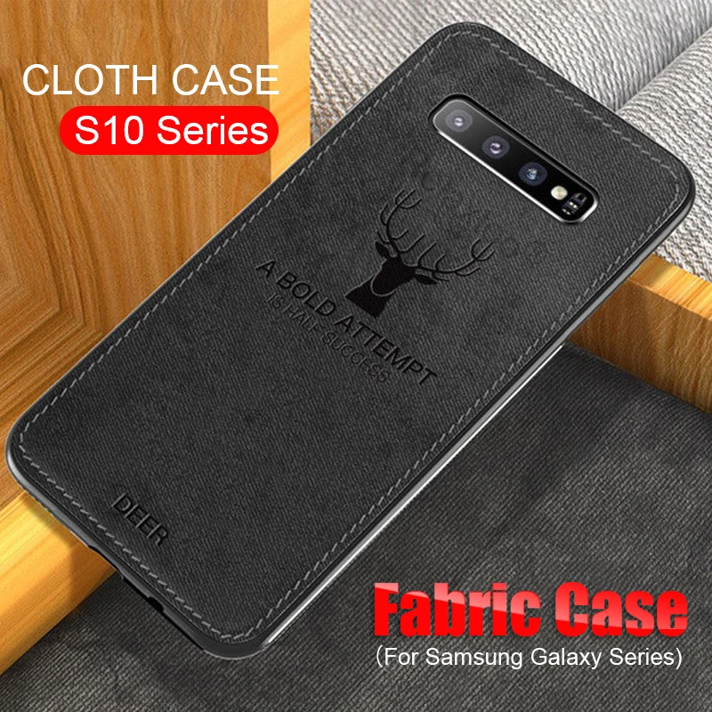 

fabric cloth case for samsung s10plus case for samsung galaxy s 10 plus coque capa samsun s10e s 10 e 10s tpu soft silicon cover