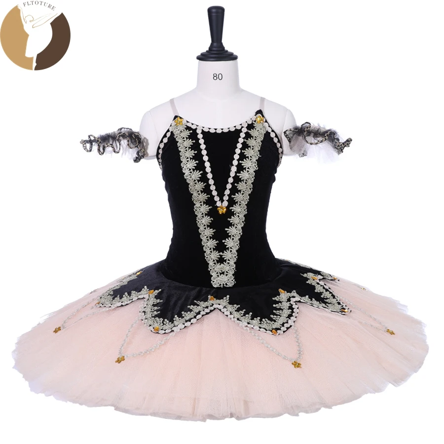 Pink Ballet Tutu Dress with Black Trim main image 1