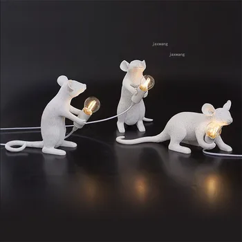 

Creative Mouse Lamp Lights Cute ABS LED Light Table Lamps For The Bedroom Studyroom Table Lamp Bedside Decorative Desk Lamp