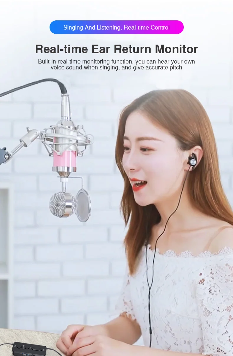 Earphones with Magic voice changer for Phone Live Show Stereo Earphone with Microphone 3.5mm Jack with Sound card voice change (13)