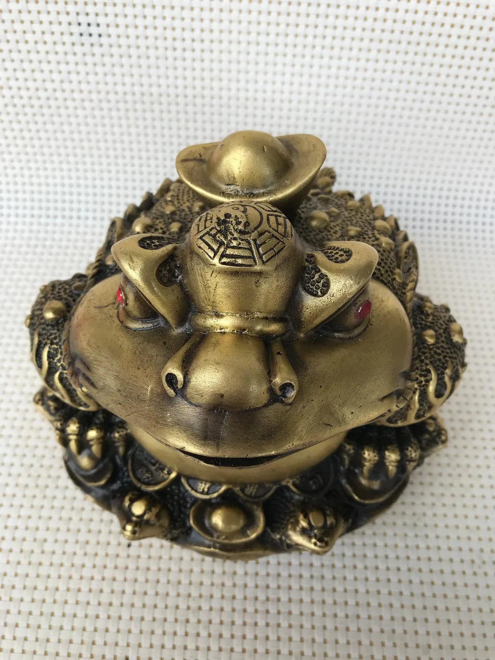 Fine pure copper toad statue wealth Feng Shui town house home decoration crafts high 5.655 inches | Дом и сад