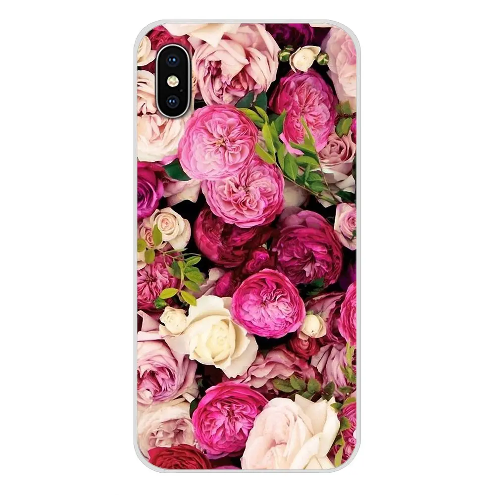 Прозрачный чехол из ТПУ с рисунком пионов нежный цветок для Huawei G7 G8 P7 P8 P9 P10 P20 P30 Lite