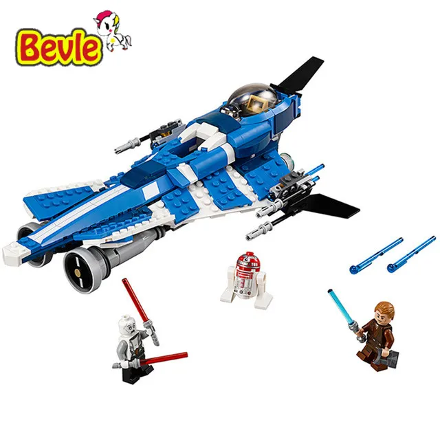 

Bevle Bela 10375 Star Space Custom Jedi Star Fighter Building Block Toys Compatible with Lepin 75087