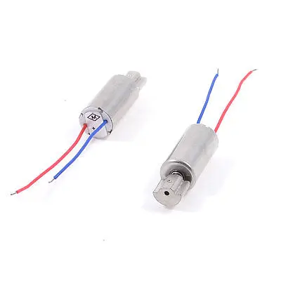 

2 Pcs DC 1.3V 6mm x 12mm Mini Coreless Vibration Motor for Model Aircraft Toy