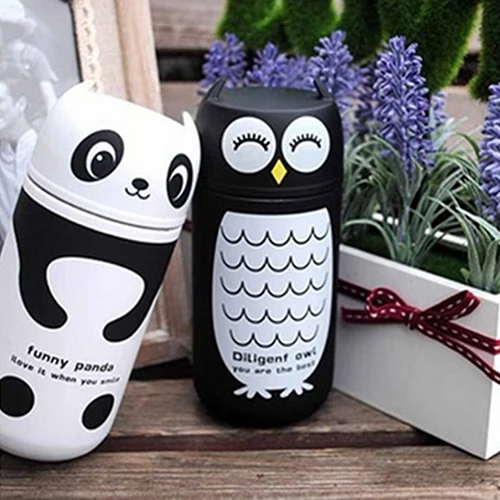 

220ML Portable Cute Panda Owl Design Thermos Stainless Steel Vacuum Cup