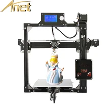 Анет A2 металл фюзеляжа высокое качество RepRap 3D принтеров Prusa i3 комплект DIY легко собрать + бесплатная 4 м GT2 синхронизации ремень + 12864 ЖК-дисплей Дисплей